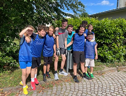 Fußballteam -Gruppenfoto der Pestalozzischule Bretten